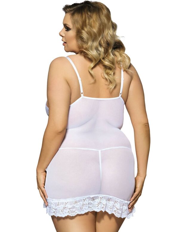 babydoll blanco con encaje 3xl 70218-2p-3xl - Image 2